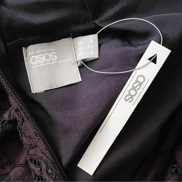 ASOS NWT Scallop Lace Midi Dress - Picture 4 of 14